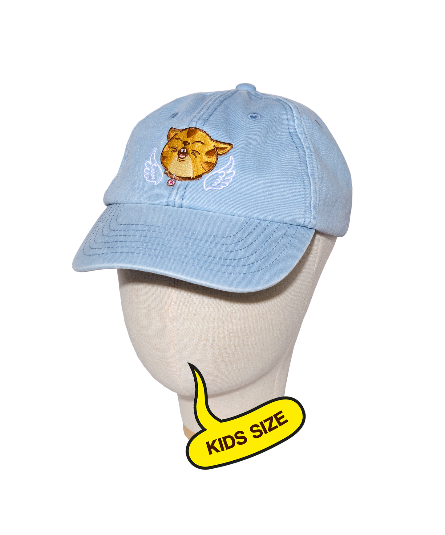 I Go Meow Kids Cap (Vintage Light Blue)
