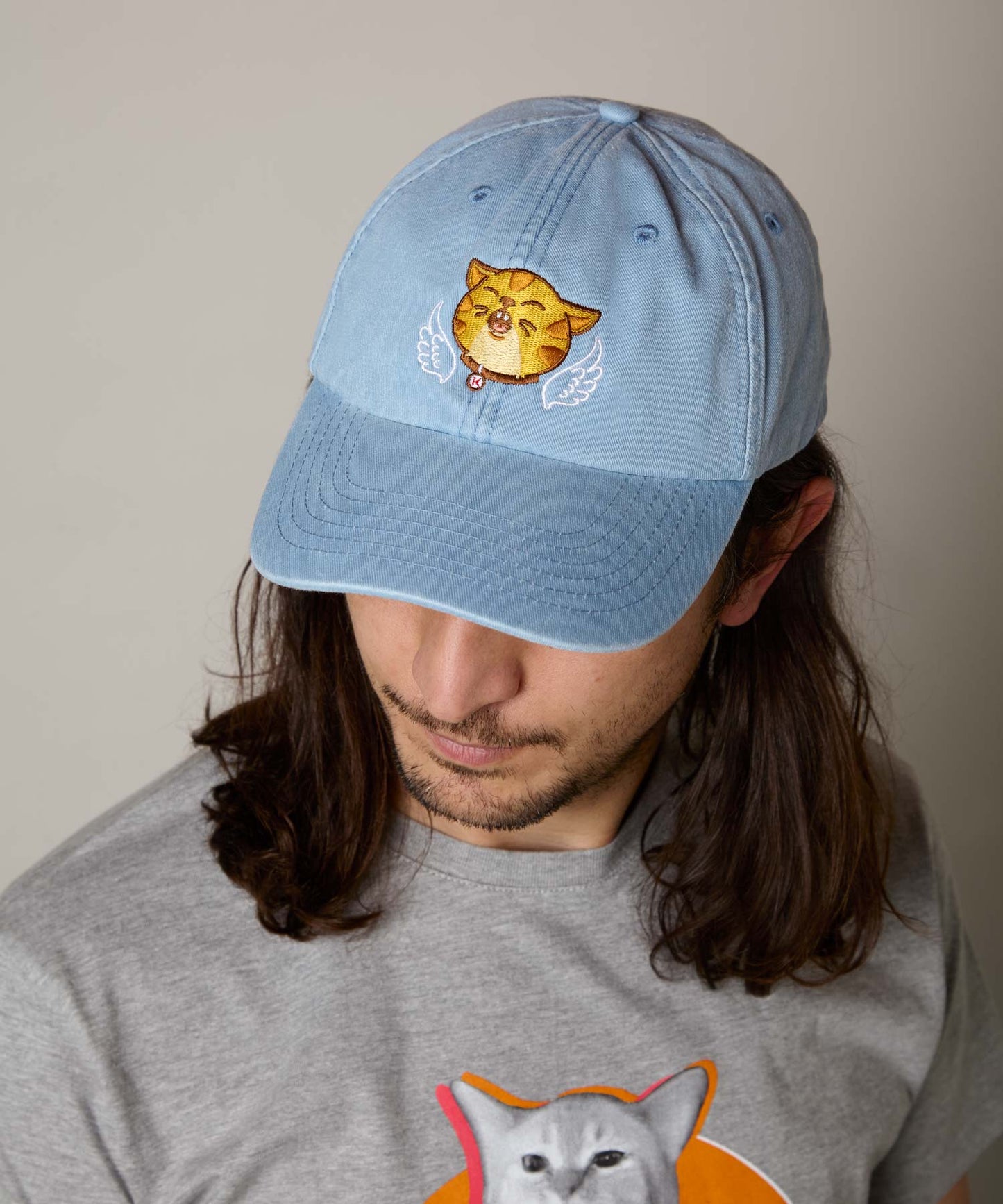I Go Meow Cap (Vintage Light Blue)
