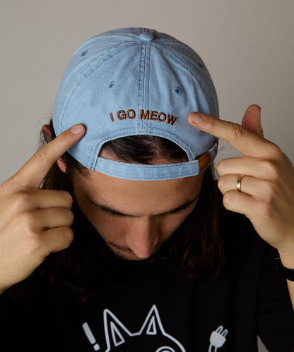 I Go Meow Cap (Vintage Light Blue)